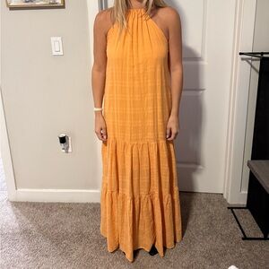 Orange maxi dress